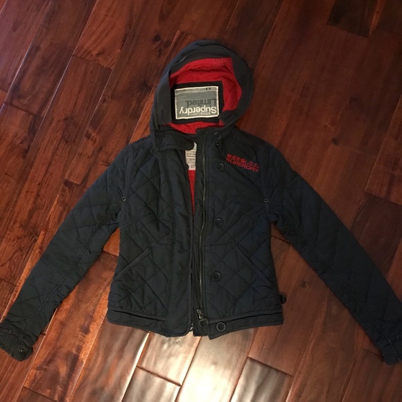 Superdry Mini Quilt Jacket Vintage Gray - Picture 1 of 8
